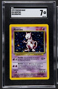 1999 Pokemon Mewtwo 10/102 Base Set Holo SGC 7 (NM) - Picture 1 of 2