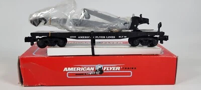 S-Gauge American Flyer 6-49009 American Flyer Lines Flat Car W/Derrick SHIPS FRE - Image 1 of 4