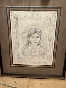 Edna Hibel ORIGINAL artwork .. Signed Numbered W Paperwork From 1981 - Died 2014 - Picture 1 of 21