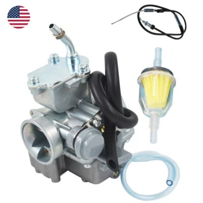 Carburetor W/ Throttle Cable for Yamaha Raptor 50 YFM50 Champ 100 Moto4 YFM80 - Image 1 of 4