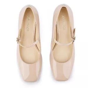 Women Mary Jane Shoes Mid Kitten Heel Ankle Strap Square Toe Wedding Dress Pumps - Picture 1 of 28