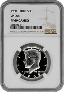 1968 S DDO Proof Kennedy Half Dollar NGC PF 69 Cameo VP-004 ONE & ONLY TOP POP - Picture 1 of 2