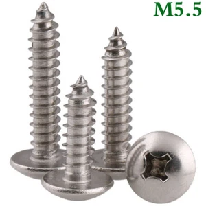 M5.5 Stainless Steel Phillips Drive Truss Head Self Tapping Sheet Metal Screws - Picture 1 of 12