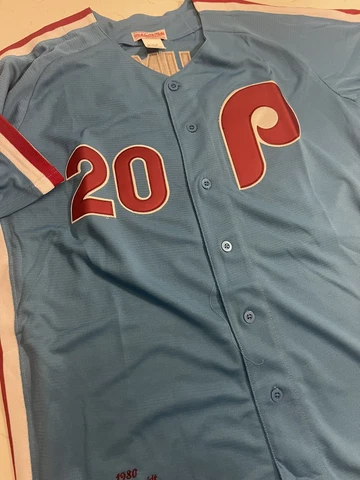 Mike SCHMIDT Philadelphia Phillies BABY BLUE Stitched Throwback  Jersey Men 2XLG Cover