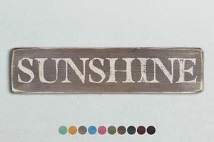 SUNSHINE Vintage Style Wooden Sign. Shabby Chic Retro Home Gift - Picture 1 of 3