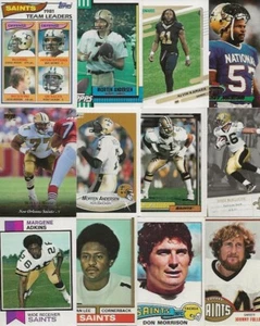 (100) Carta FB diversa New Orleans Saints 1973-2021 Roaf Jackson Kamara - Foto 1 di 6