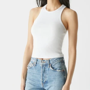 Michael Stars Womens XS White Pina Ribbed Halter Tank Top Sleeveless Fitted Crop - Picture 1 of 10