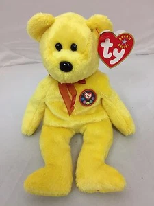 TY "Star" Beanie Babies - 2000 "Tradee" Bär - neuwertig mit neuwertigem Etikett - Bild 1 von 8