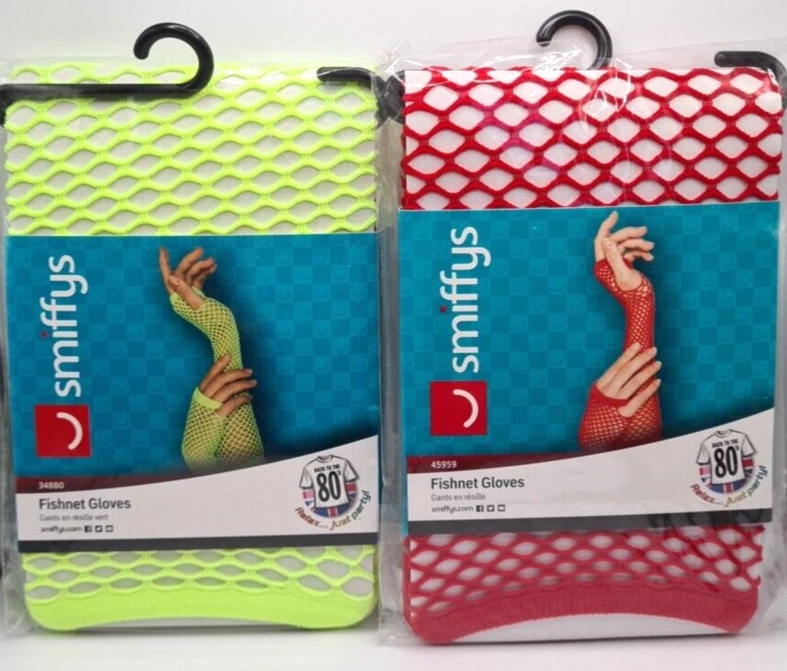 Guantes largos de festival de red de pesca de los años 80 para mujer Foto 1 de 1