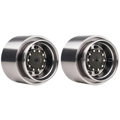 Aluminum RC Rear Wheels 2 pcs for 1/14 JDM-195 Zetros & Tamiya RC Tractor Truck - Image 1 of 4