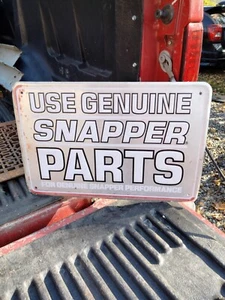 Vintage SNAPPER Genuine Parts Dealer Embossed Metal Sign 18'' By 12'' - Picture 1 of 1
