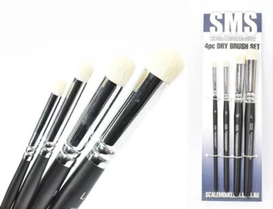 The Scale Modellers Supply Dry Brush Set (Synthetic, 4pcs) - Picture 1 of 1