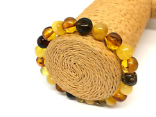 Amber Bracelet Gift Natural Baltic Beads Multicolor Colorful Stone 9,6g 18667
