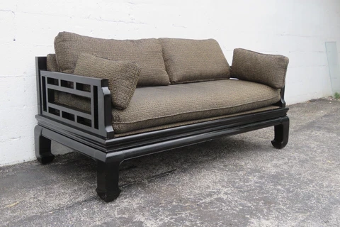 Asian Hollywood Regency Raymond Sobota 4 Century Furniture Settee Loveseat 4689 Cover