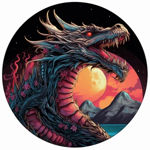 Pegatina de dragón taza portátil coche vehículo ventana parachoques vinilo calcomanía fantasía bestia - Imagen 1 de 10