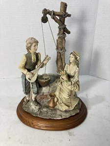 Lge Porcelain Finely Made Courting Scene -A Belcari-Hand Painted-Italy-12x8x6” - Picture 1 of 8