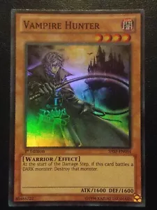 Yu-Gi-Oh! SUPER RARE HOLO CARD VAMPIRE HUNTER SHSP-EN034 1ST VLP - Picture 1 of 3