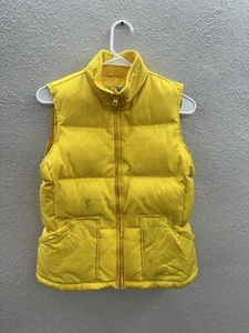 Old Navy Childrens Vest Size XS Yellow Zip Up Puffer Vest Down Fill - Picture 1 of 13