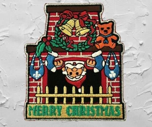 Merry Christmas Sparkly Badge / Patch Scouts Girl Guides Camp Blanket - Picture 1 of 1