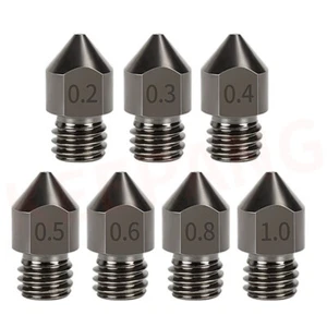 1x 0,2mm-1,0mm gehärteter Stahl MK8 3D Drucker Düsen Extruder für Creality Ender - Bild 1 von 9