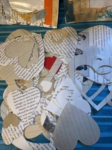 DieCut Paper Shapes Scrapbooking Journaling Embellishments Book Page+ Hearts 40+ - Picture 1 of 3