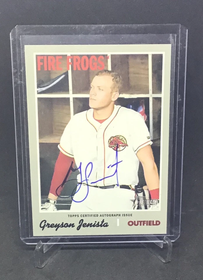 GREYSON JENISTA AUTO  2019 TOPPS HERITAGE MINOR LEAGUE REAL ONE #ROA-GJ - Image 1 of 1