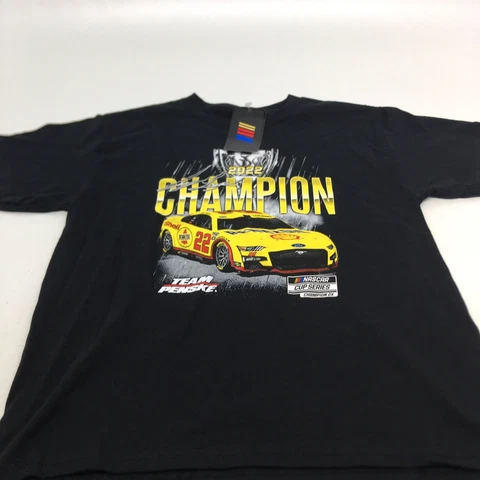 Joey Logano Team Penske 2022 NASCAR Cup Series Champion Youth M T-Shirt NWT Read Cover
