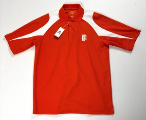 Detroit Tigers NWT Antigua Mens Polo Shirt Orange Sz S MLB Baseball New - Picture 1 of 10