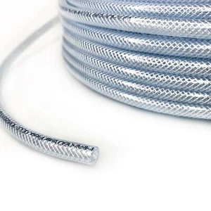 8mm Clear Braided PVC Hose Pipe Heavy Duty, Water, Airline,Compressor, Food - Picture 1 of 11