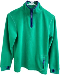 MINI BODEN Größe 11-12Y Pullover grün Fleece 1/4 Reißverschluss Daumenlöcher & Reißverschlusstasche - Bild 1 von 11