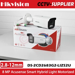 Hikvision 8MP Acusense Smart Hybrid Light Motorized Varifocal Bullet Camera MIC - Picture 1 of 6