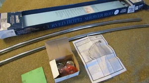 ZENITH , Expandable , Curved Shower Rod, Chrome Finish 35603SS06 72" , New - Picture 1 of 7
