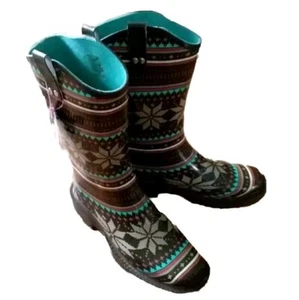 BOTAS DE LLUVIA ESCARLATA DE MUJER BLAZIN ROXX TALLA 7 PUNTA CUADRADA 58138 - Imagen 1 de 5