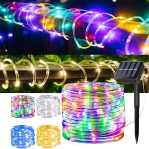 Solar Rope Lights Outdoor Waterproof 39FT 100LED Solar Outdoor Light Xmas Garden - Picture 1 of 21