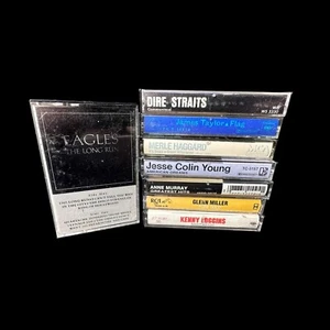 8 Classic Rock 80s/90s Cassette Tapes Dire Straits Eagles James Taylor Loggins - Foto 1 di 3