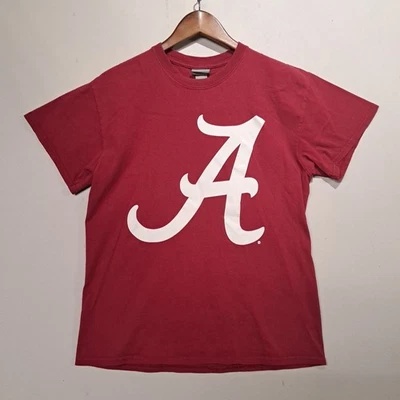 Camiseta MV Sport Alabama Carmesí Marea Logo Mediana Manga Corta De Colección Clásica Foto 1 de 4