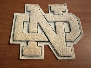 Vintage University of Notre Dame Chenille Letterman Patch, Off-White/Cream - Bild 1 von 1