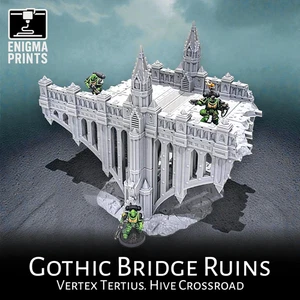 Gothic Bridge Ruins - 28mm 3d Printed Imperial Terrain | Vertex Tertius - Picture 1 of 8
