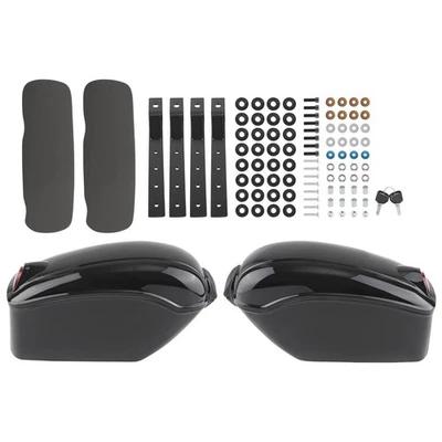 Bolsas rígidas negras maletero equipaje motocicleta apto para Harley Honda Yamaha@1Q6N Foto 1 de 4