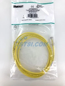 Panduit UTP28SP6YL Cat6 28 AWG Network Patch Cable/Cord, 6 Ft Yellow ~STSI - Picture 1 of 3