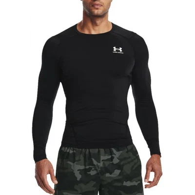 Maillot de compression à manches longues Under Armour Heatgear Noir pour homme - Photo 1/3