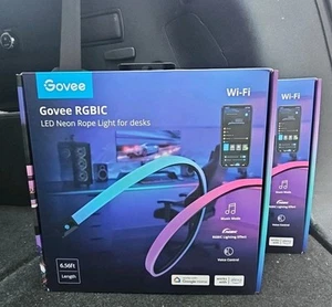 Govee H61C2AD1 RGBIC 6.5' LED Neon Rope Light For Desks - Mulit Brand New Sealed - Picture 1 of 6