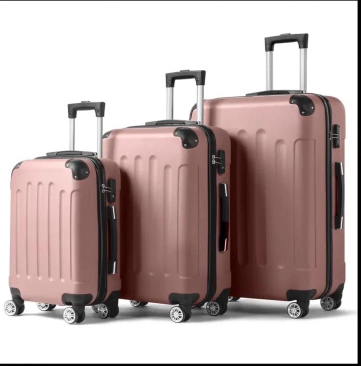 Nuevo 3 PIEZAS 20/24/28" Equipaje Bolsa de Viaje ABS Trolley Maleta Rígida con Bloqueo TSA Foto 1 de 4