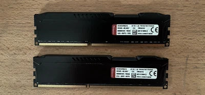 Kingston HyperX FURY 8GB DDR3-1866 SDRAM Memory (HX318C10FBK2/16) Lot of 2 - Image 1 of 3