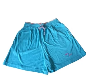 Vintage 1980s Shorts Retro Casual Jersey Style Blue New Wave Uk 10/12 - Picture 1 of 9