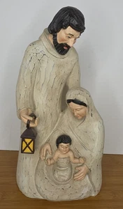 Holy Family 12 Inch Resin Statue Figure Nativity Baby Jesus Mary Joseph Vintage - Picture 1 of 12