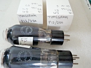 Pair Tungsram UK P12/ 250 PX4 ACO44 NOS Valve Tube - Picture 1 of 7