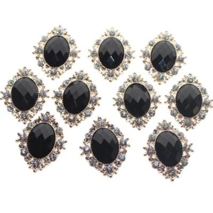 Bling Crystal Rhinestone Pearl Flatback Buttons Embellishment DIY Craft - Picture 1 of 112