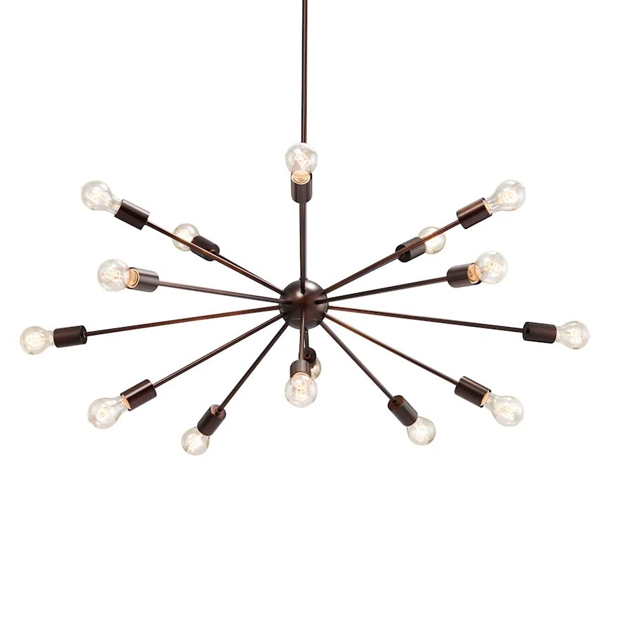 Candelabro Justice Design No Shade Axion grande 15-LT bronze - NSH-8027-DBRZ - Imagem 1 de 1