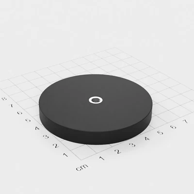 MAQNA Magnetsystem mit Innengewinde, D=66mm, H=8mm, gummiert, Gewinde M5